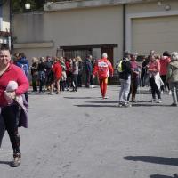 Arrivée d'une partie des marcheurs